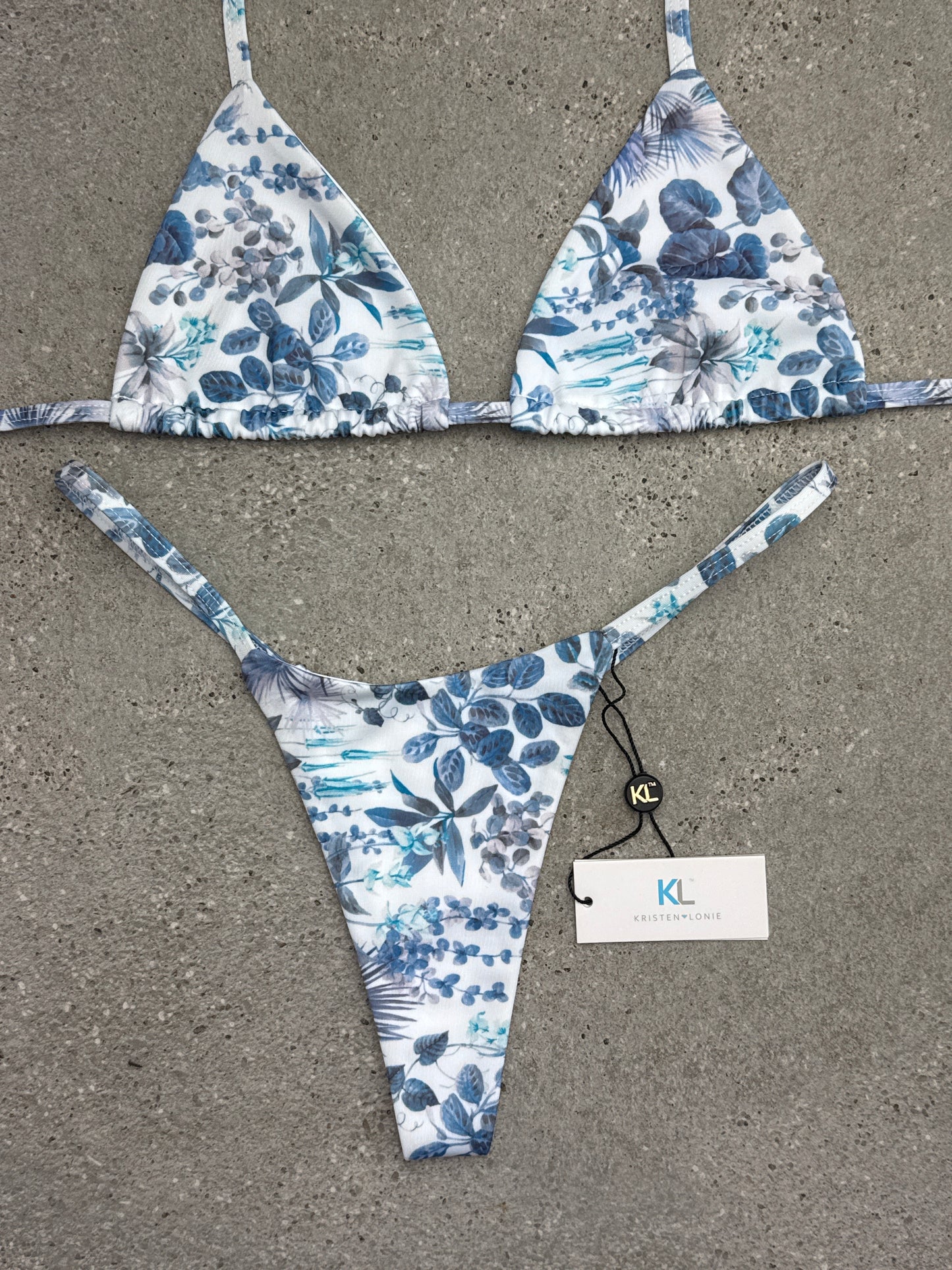 Tropical Escape (Blue) Bikini Top