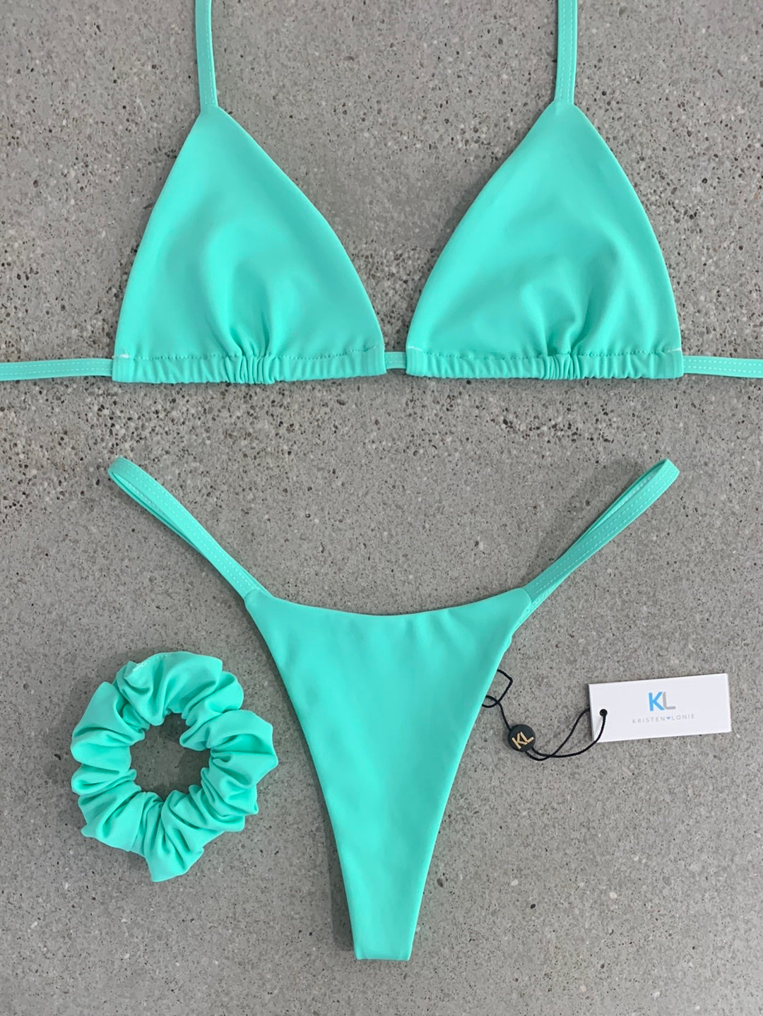 Top bikini color menta