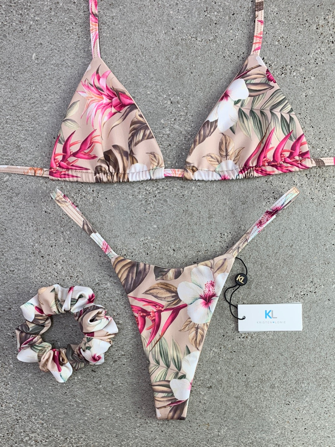 Hibiscus Island Bikini Top (Neutral)