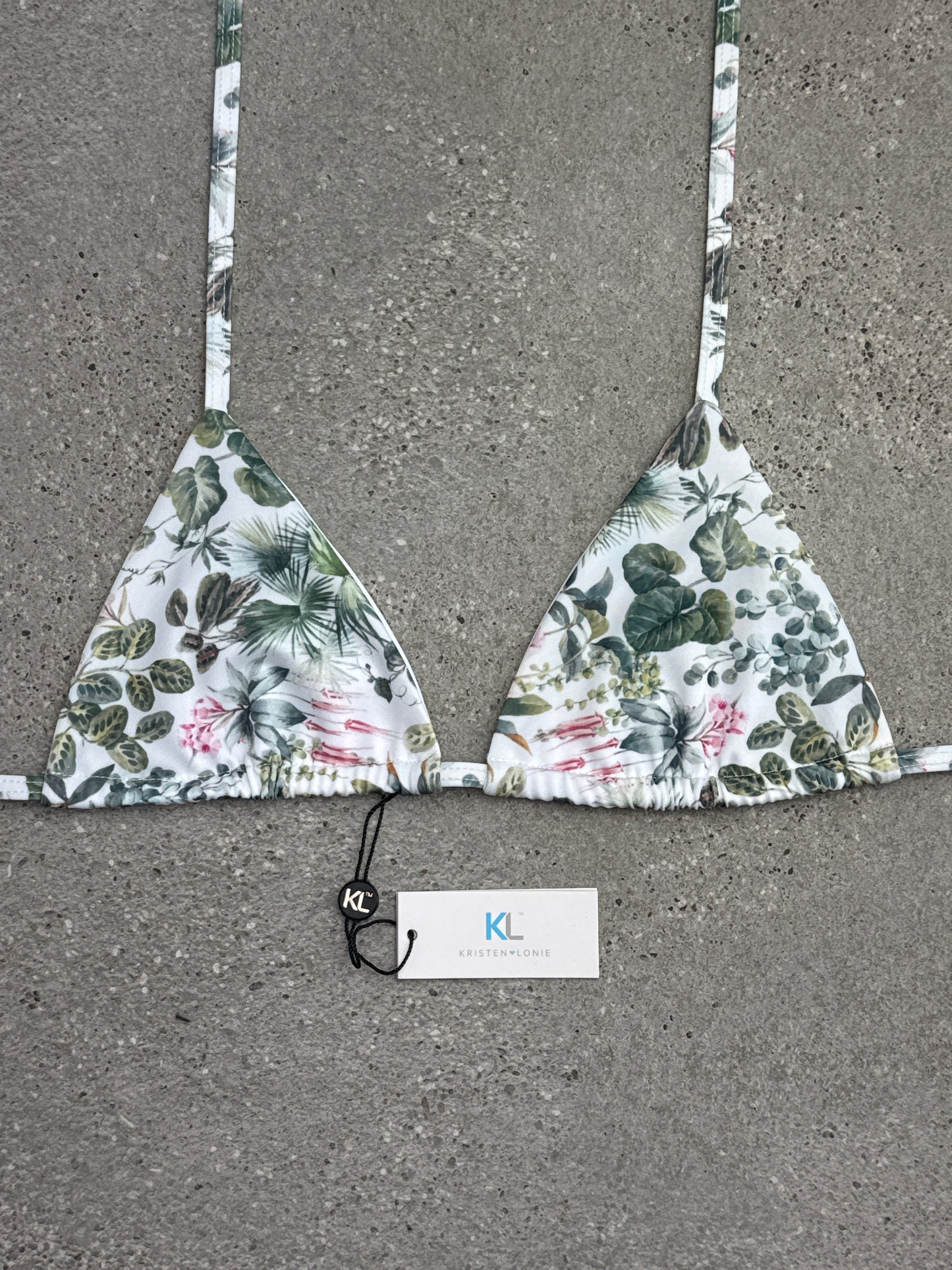 Tropical Escape (Olive) Bikini Top
