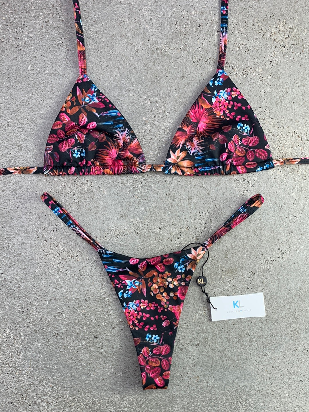 Tropical Night Bikini Top