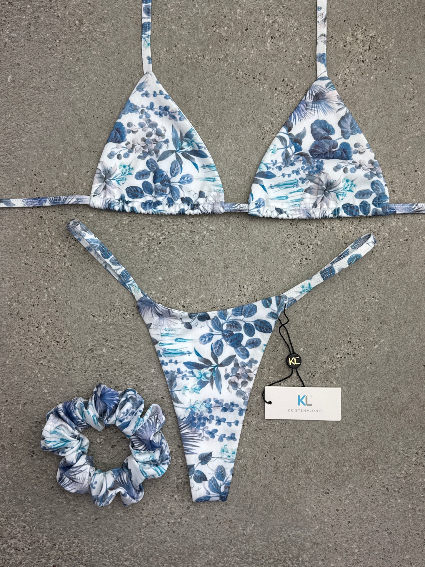 Tropical Escape (Blue) Bikini Top