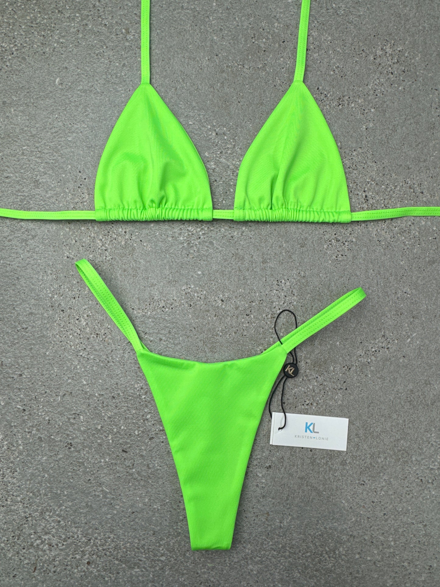 Neon Green Bikini Top