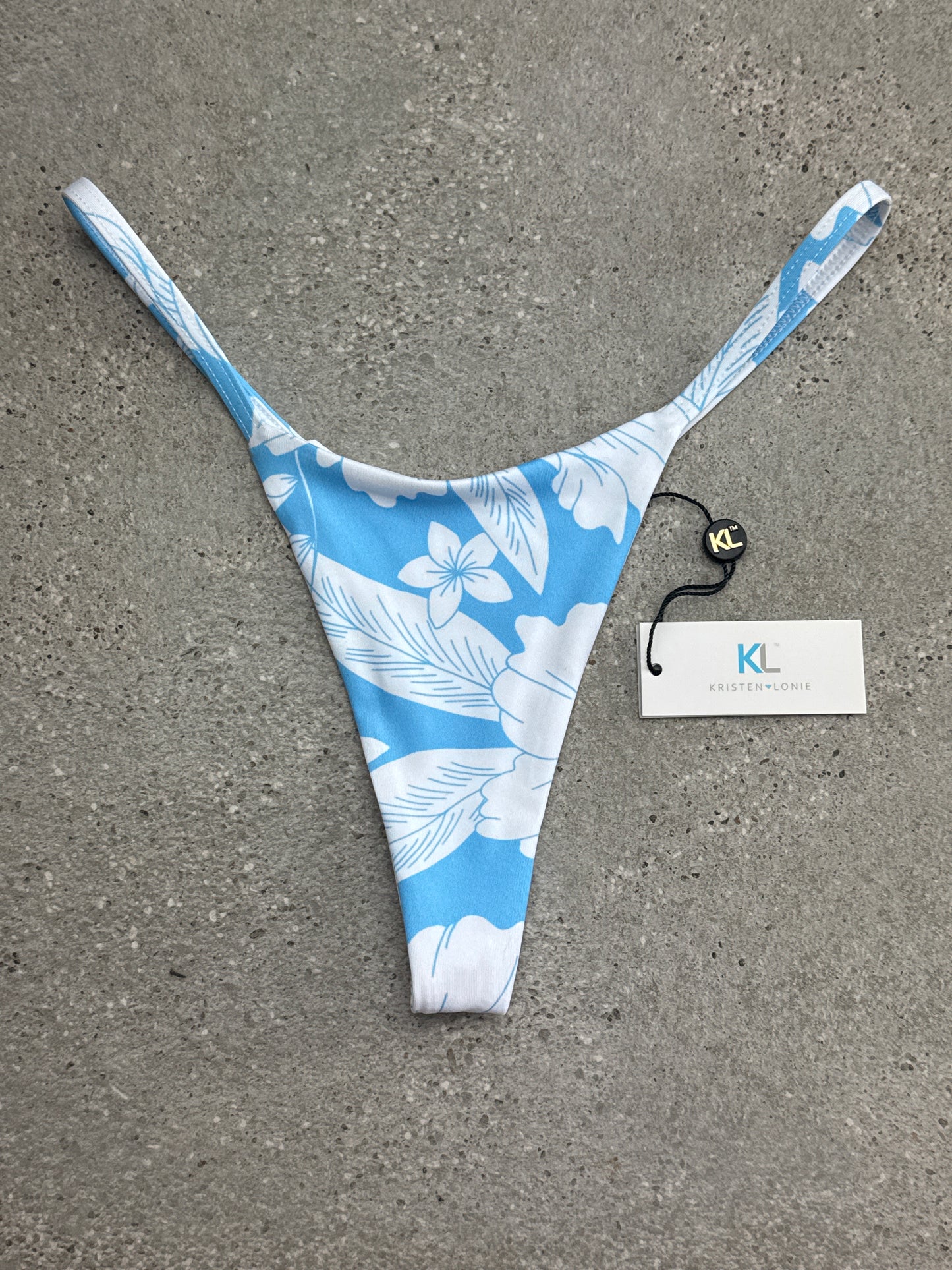 Frangipani Bikini Bottom (Baby Blue)