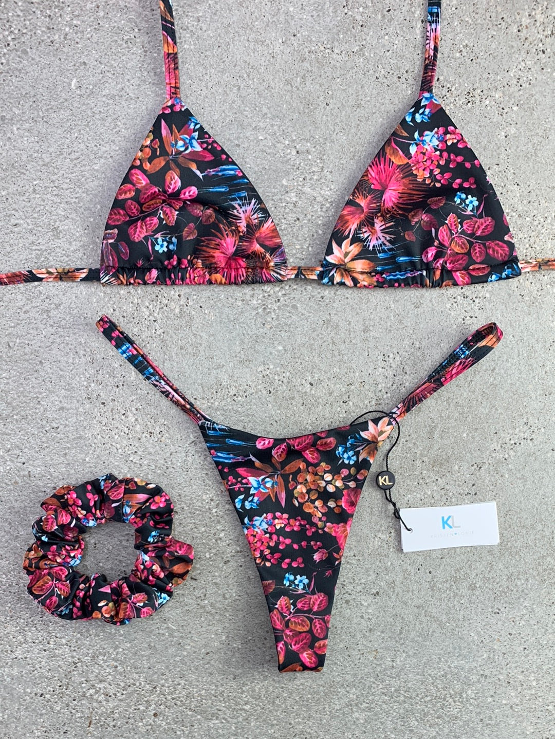Tropical Night Bikini Top