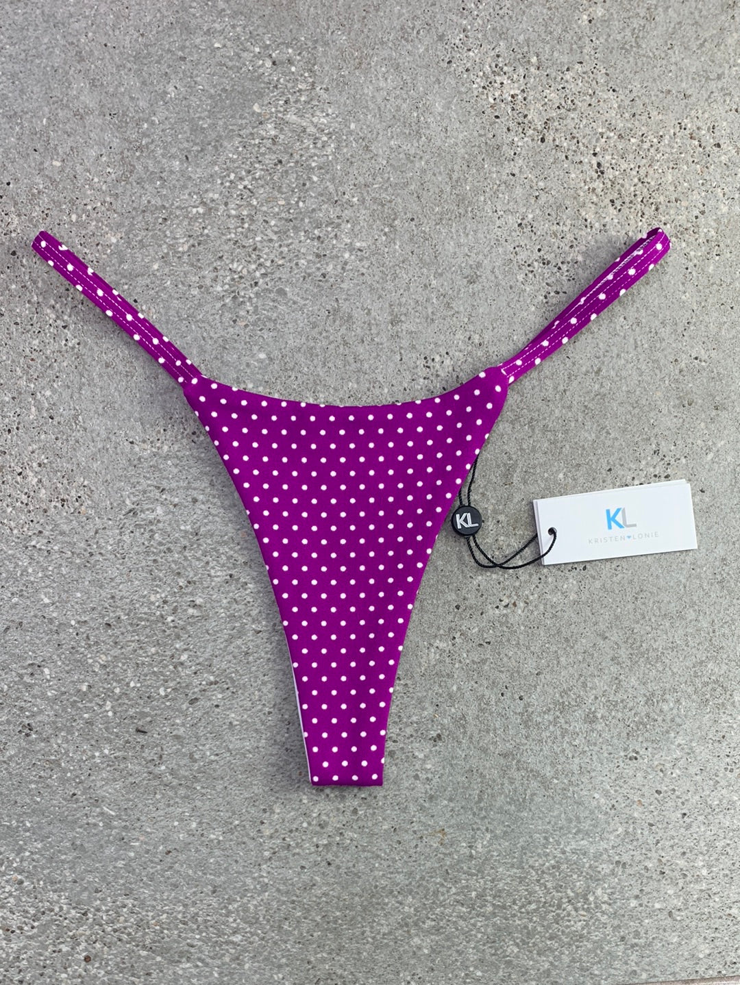 Fuchsia Polka Dot Bikini Bottom