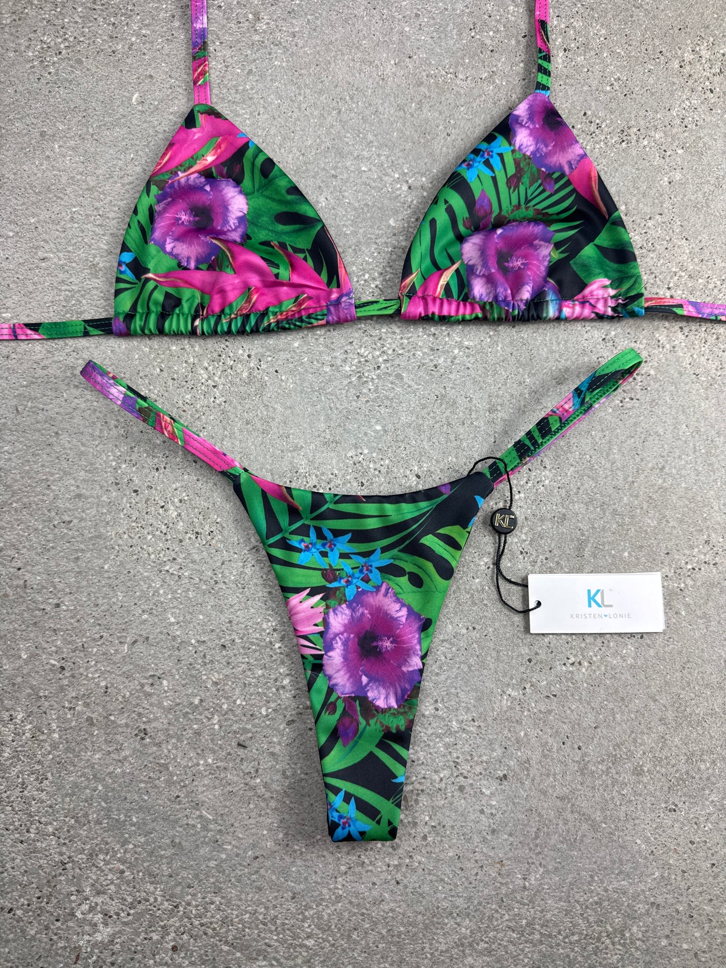 Caribbean Twist (Green) Bikini Top
