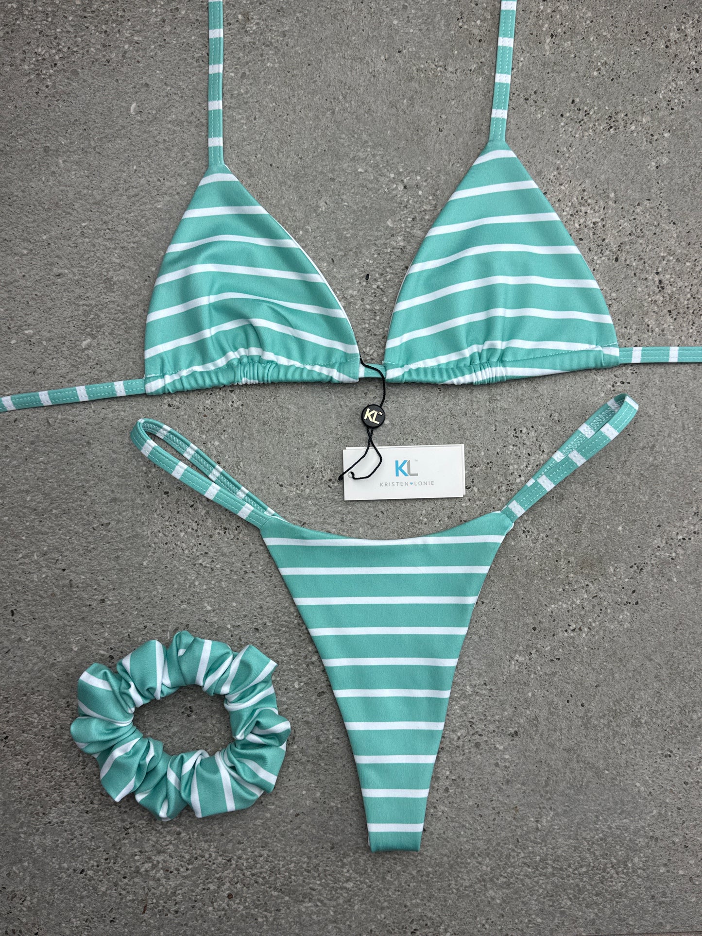 Nautical (Mint) Bikini Top
