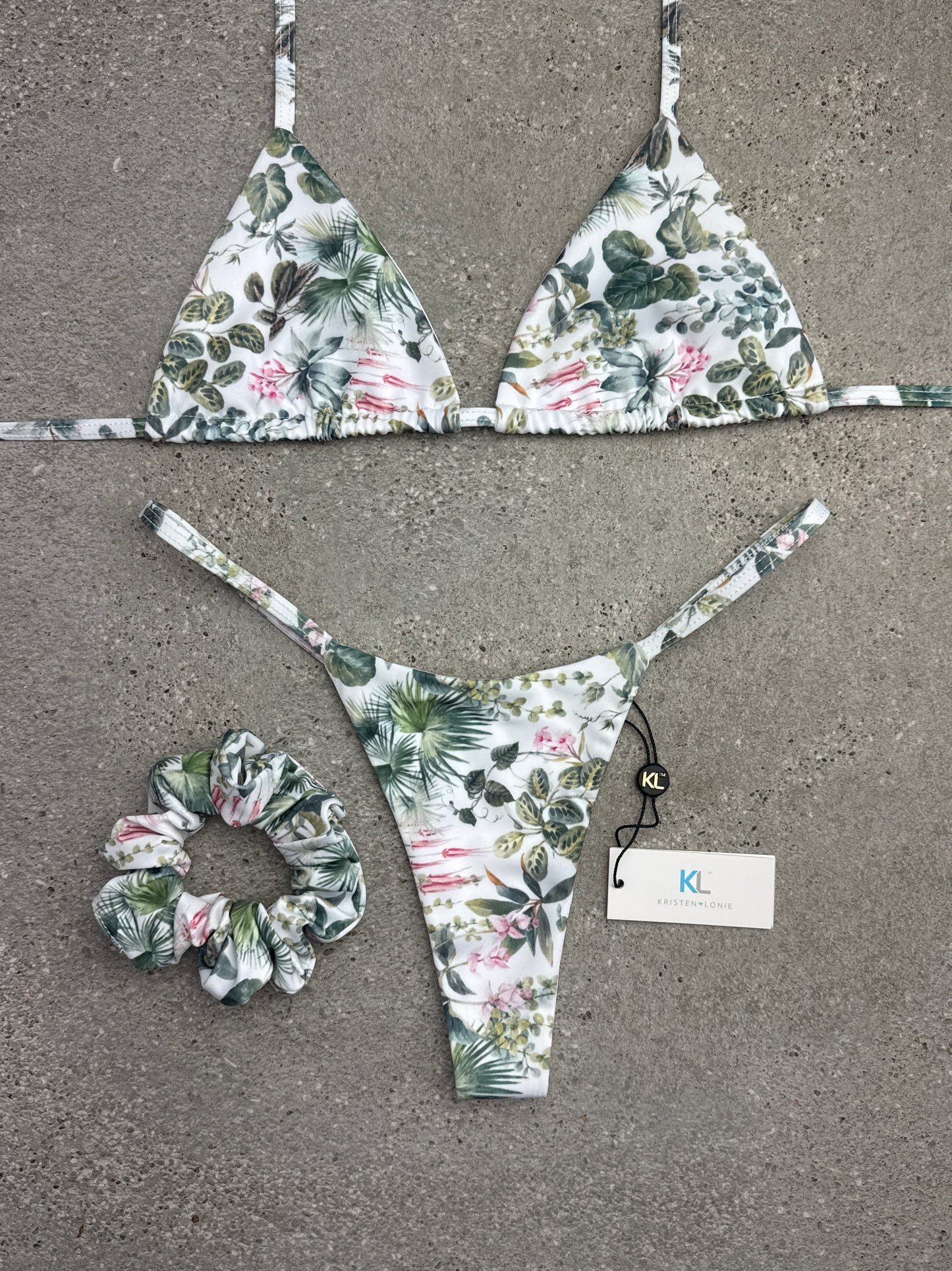 Tropical Escape (Olive) Bikini Top