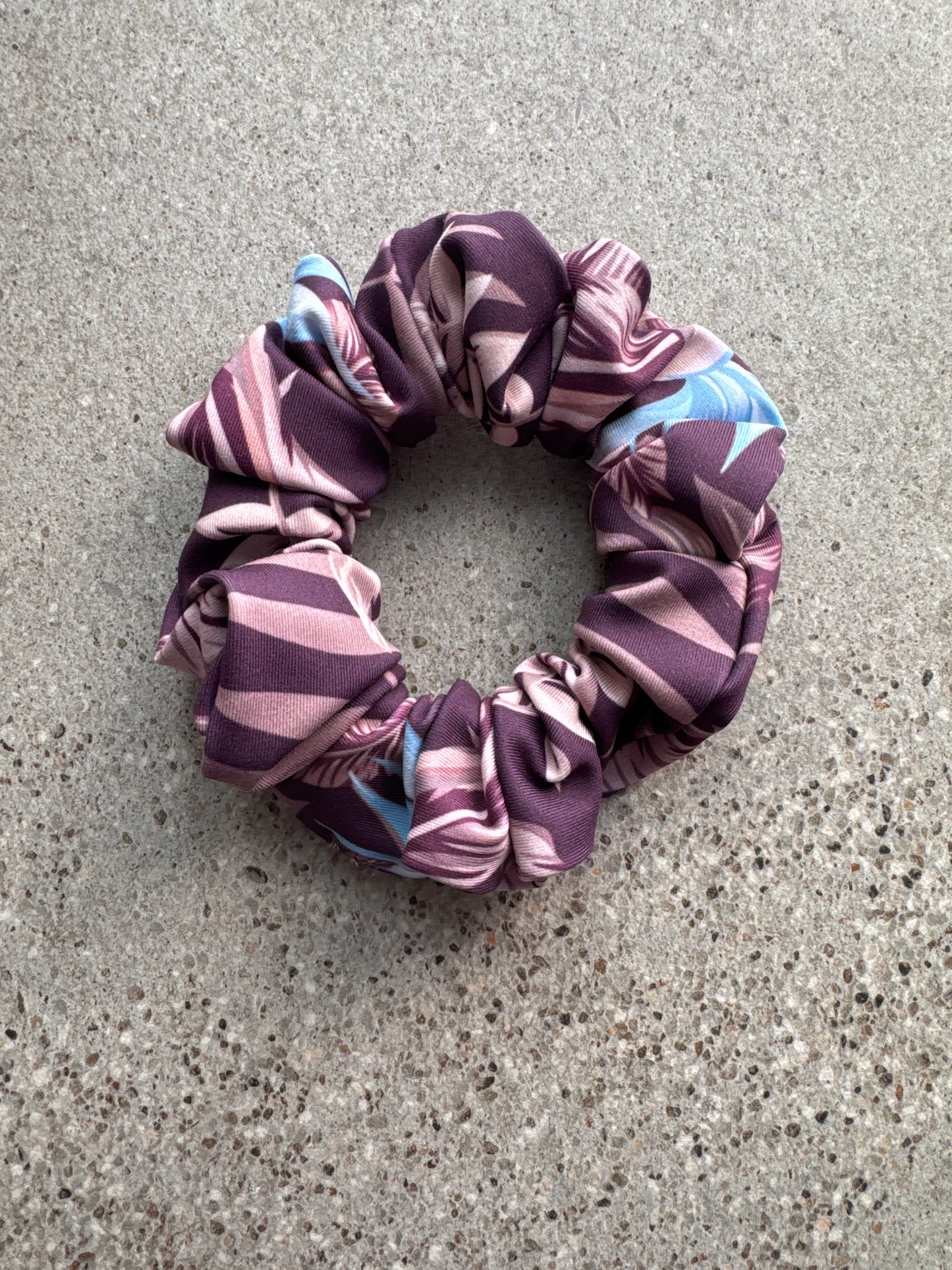 Birds of Paradise (Chocolate/Mauve) Hair Scrunchie