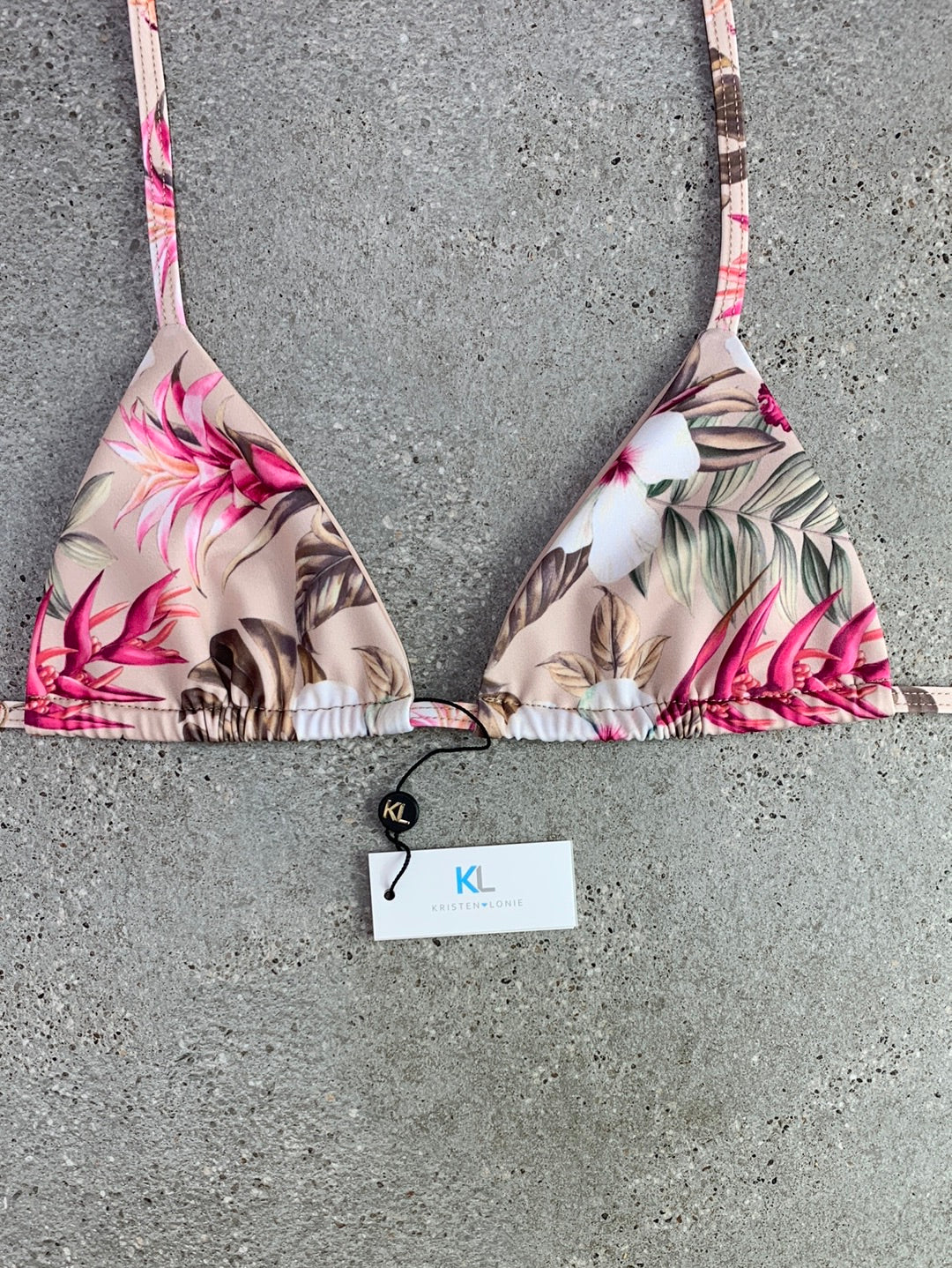 Hibiscus Island Bikini Top (Neutral)