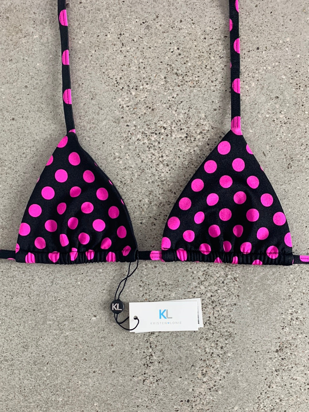 Hot Pink Polka Dot Bikini Top