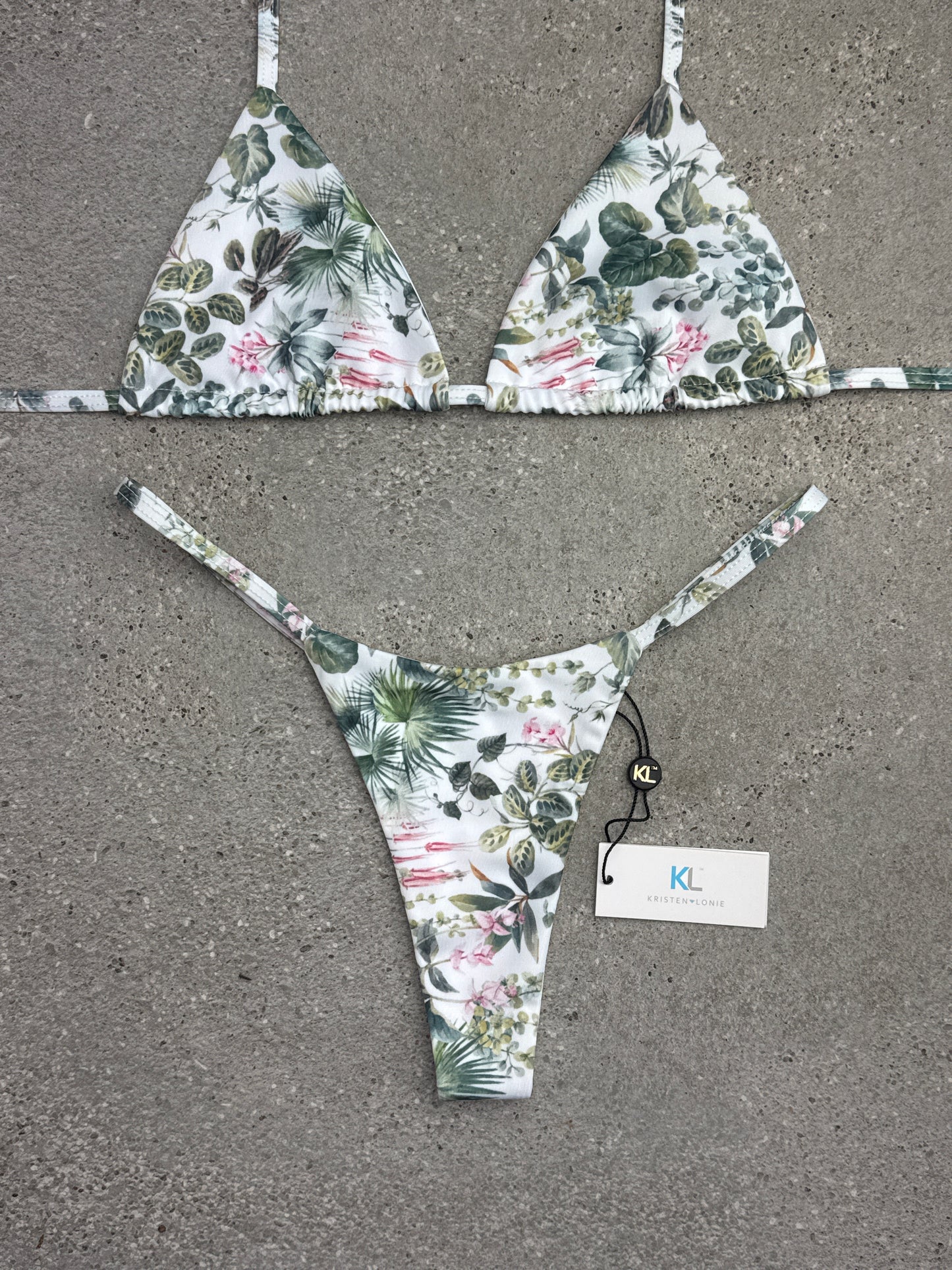 Tropical Escape (Olive) Bikini Top