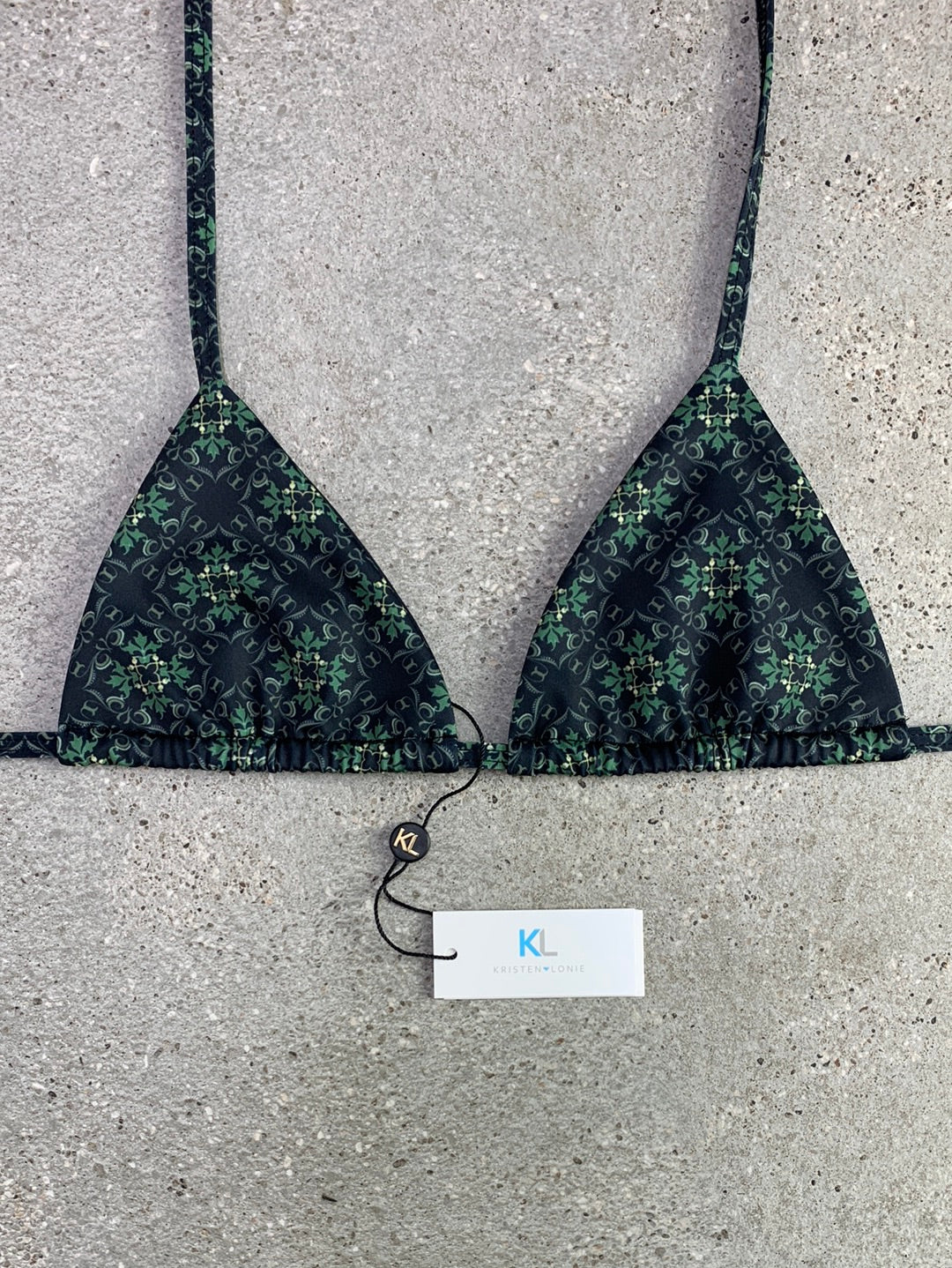 Green Kaleido Bikini Top