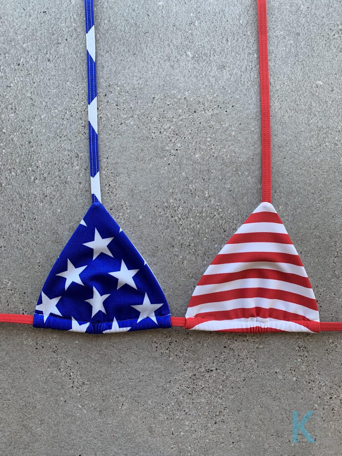 USA Stripe/Star Flag Top - Kristen Lonie Swimwear