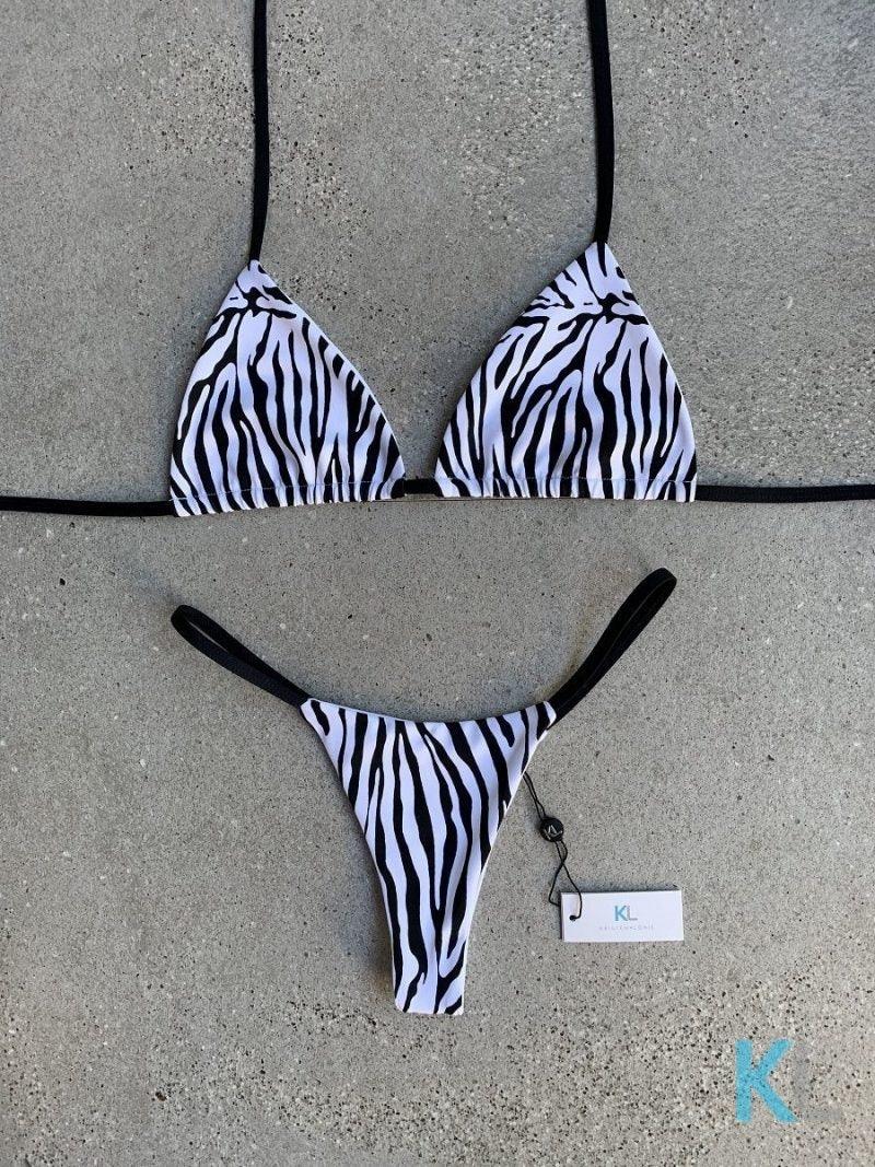 Zebra Bikini Top - Kristen Lonie Swimwear