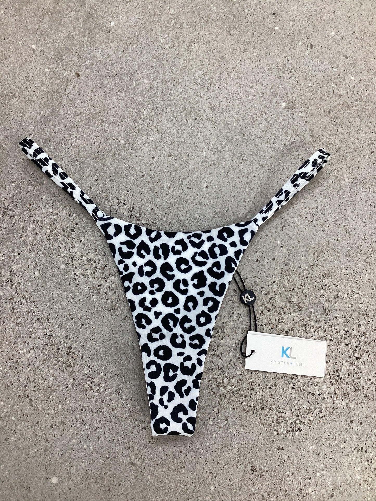 Snow Leopard Bikini Bottom - Kristen Lonie Swimwear