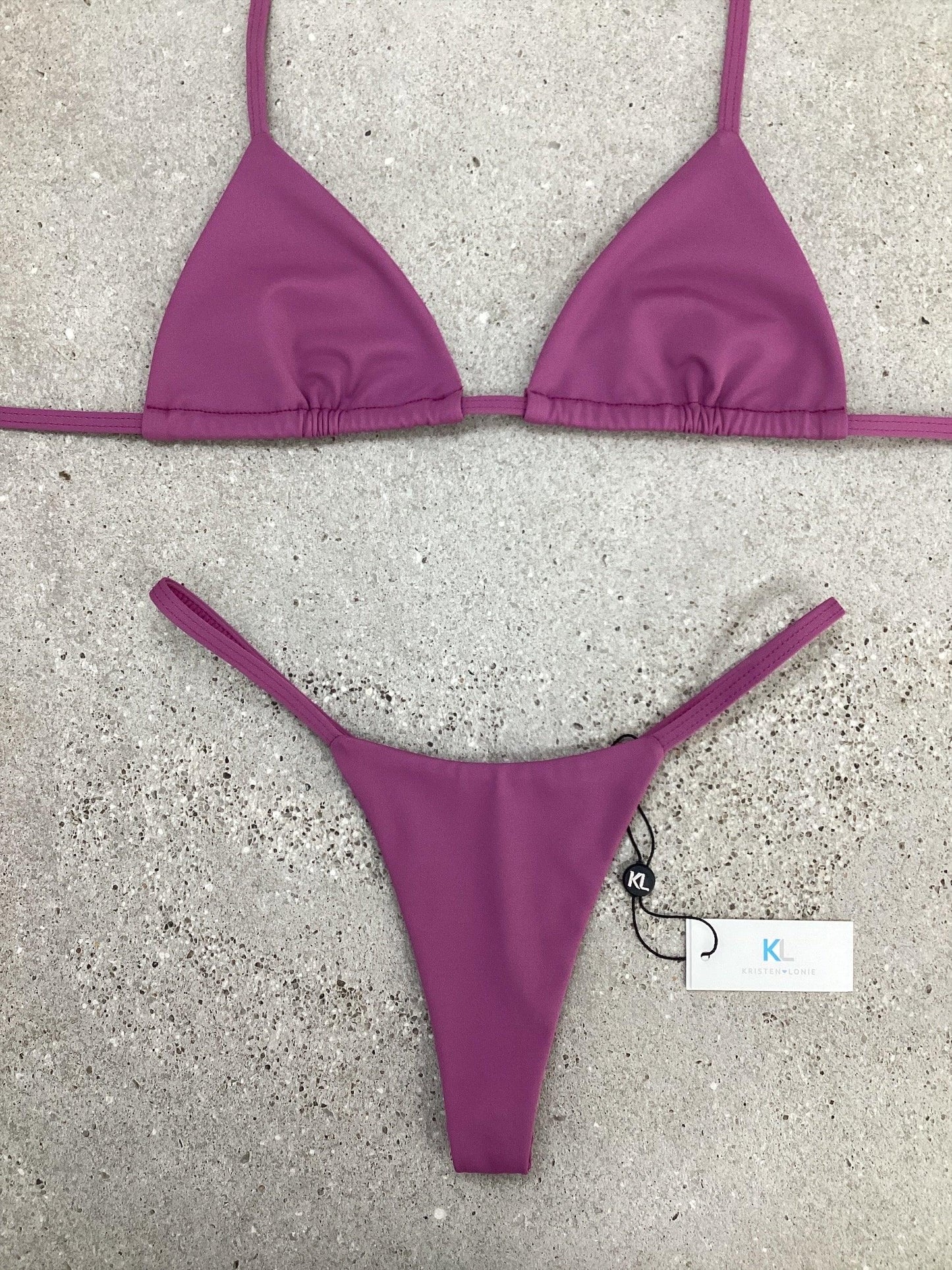 Rose Dust Bikini Bottom - Kristen Lonie Swimwear
