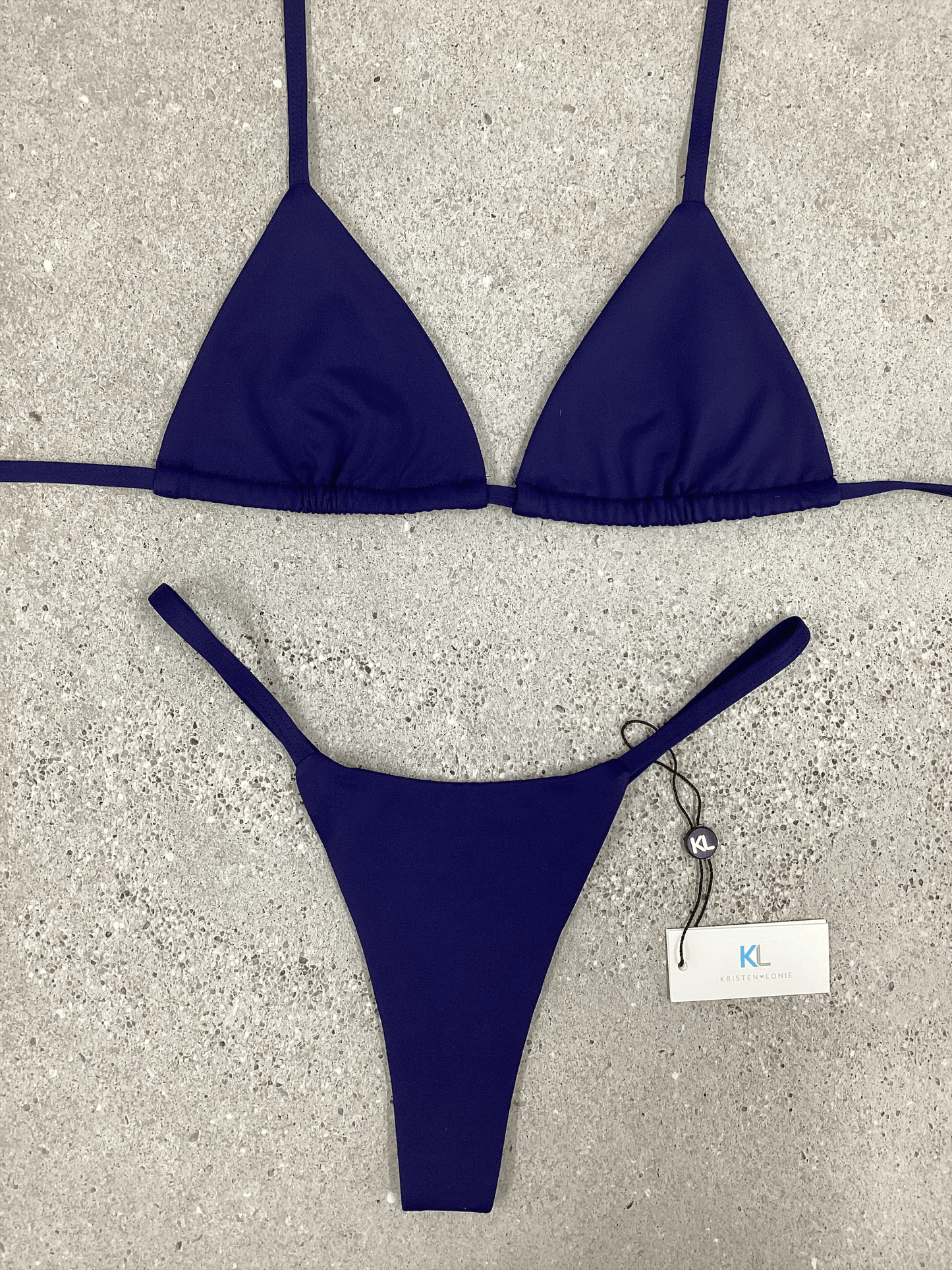 Navy Bikini Top - Kristen Lonie Swimwear