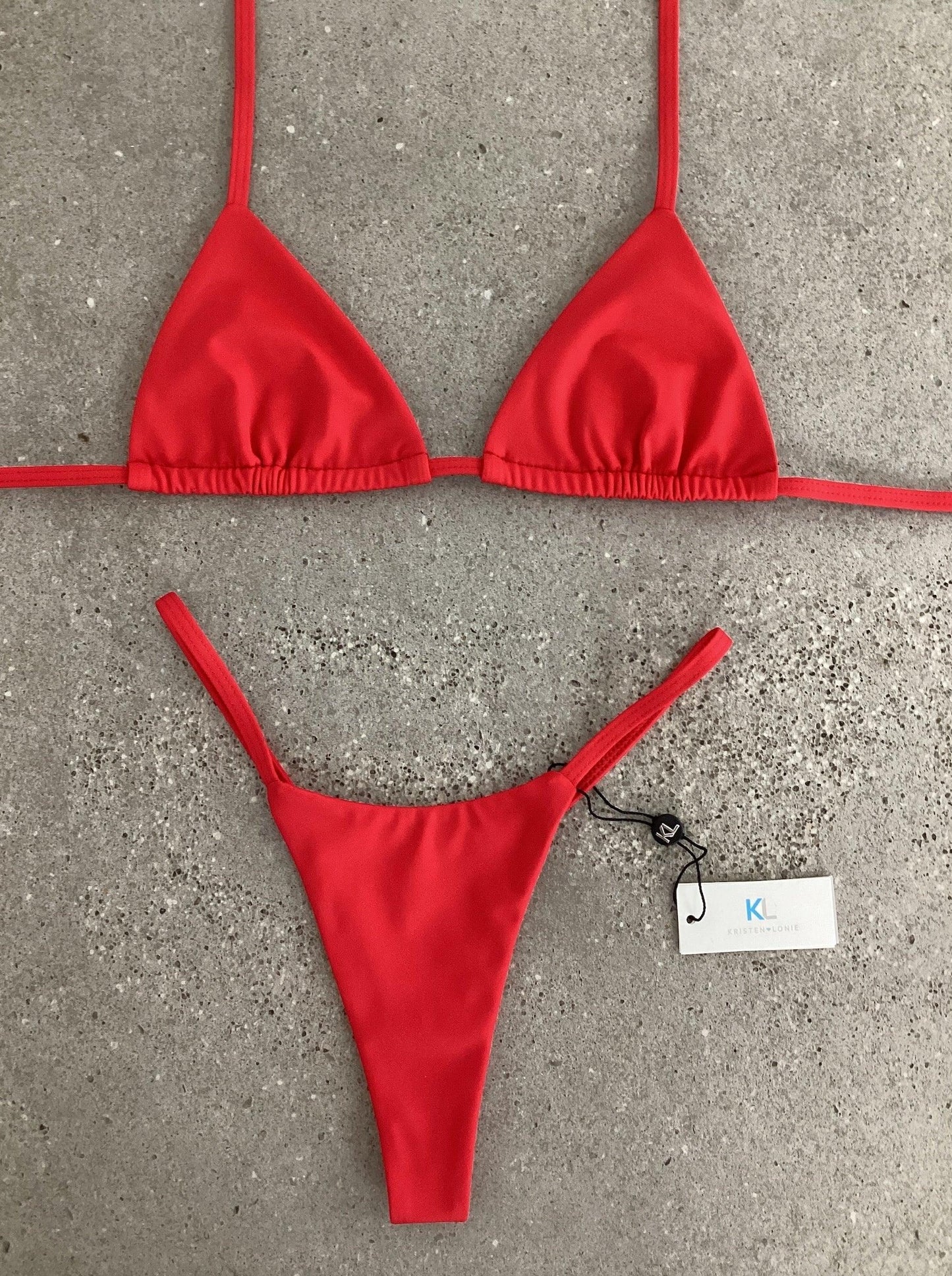 Red Bikini Top - Kristen Lonie Swimwear