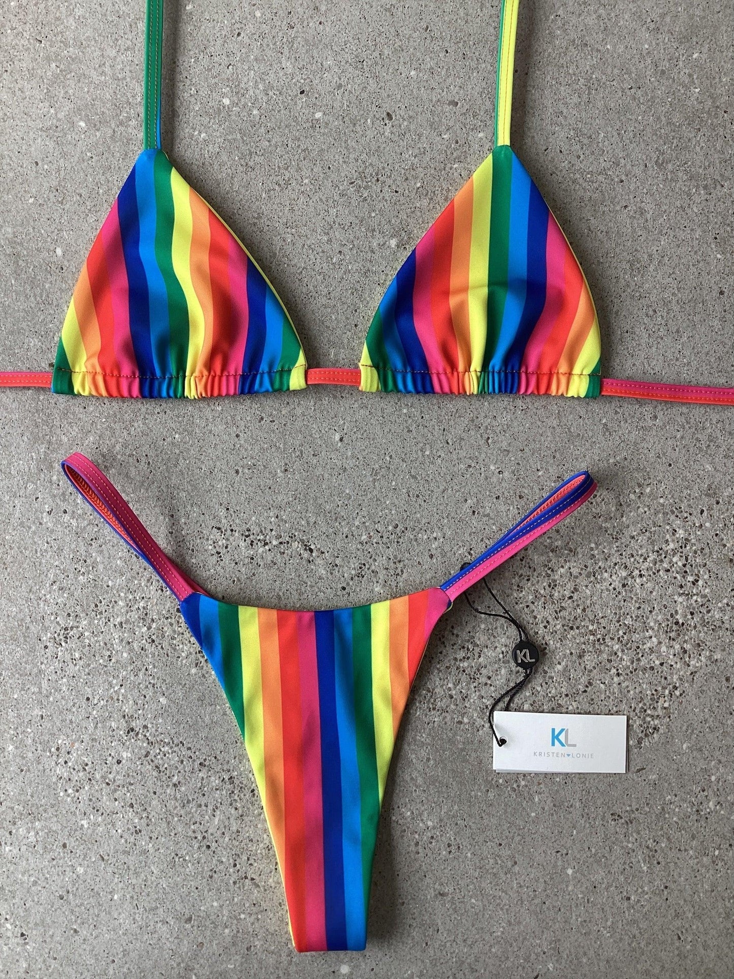 Technicolor Bikini Top - Kristen Lonie Swimwear