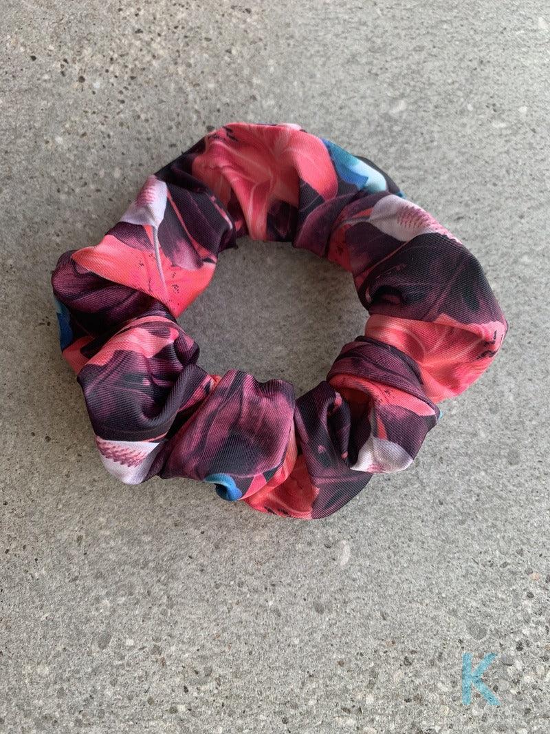 Tropical Vibe (Coral) Scrunchie - Kristen Lonie Swimwear