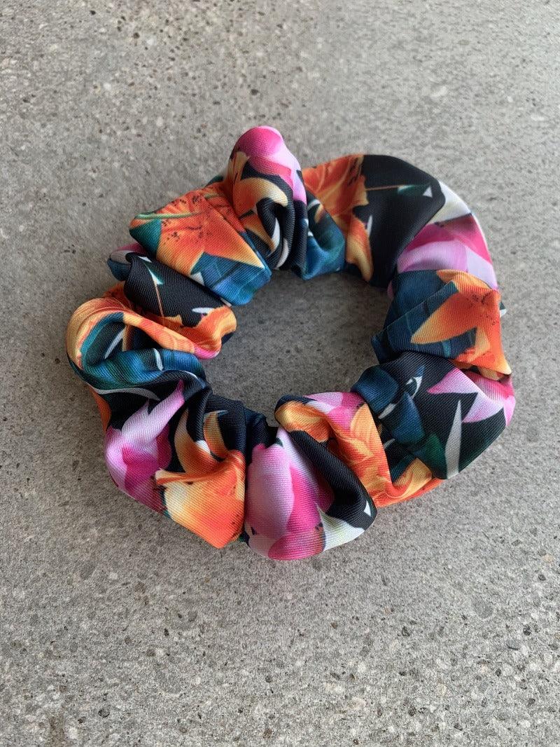Tropical Vibe (Orange) Scrunchie - Kristen Lonie Swimwear