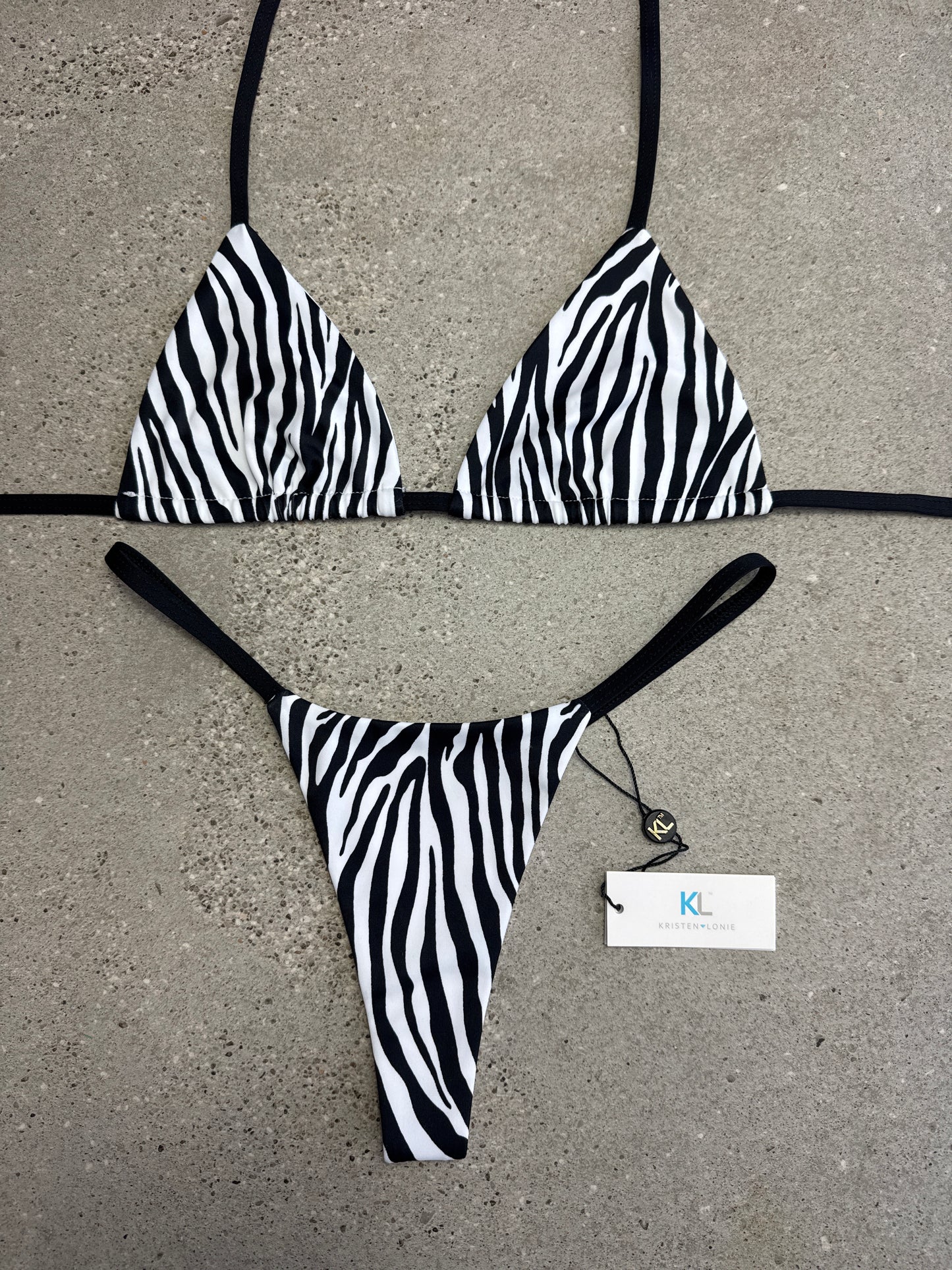 Zebra Bikini Top