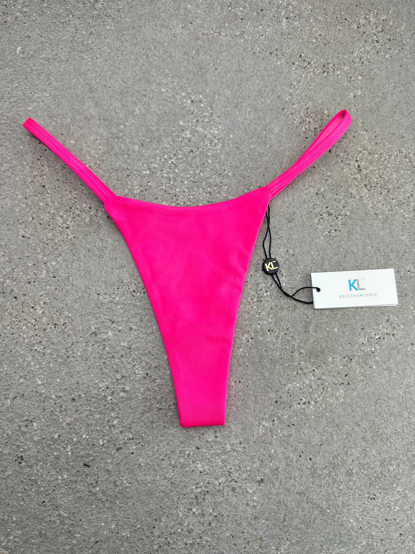 Electric Pink Bikini Bottom (Light Pink Stitching)