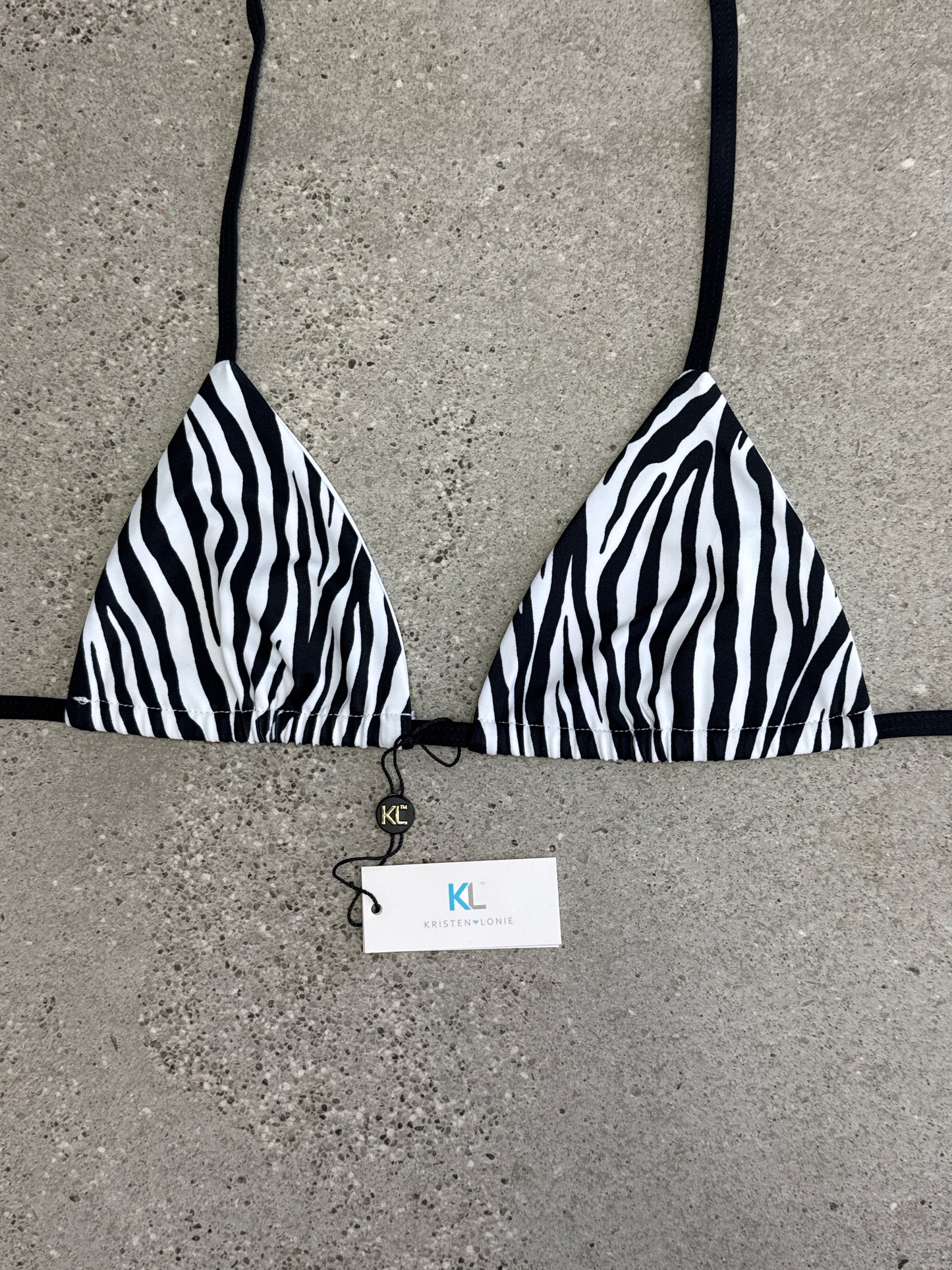 Zebra Bikini Top