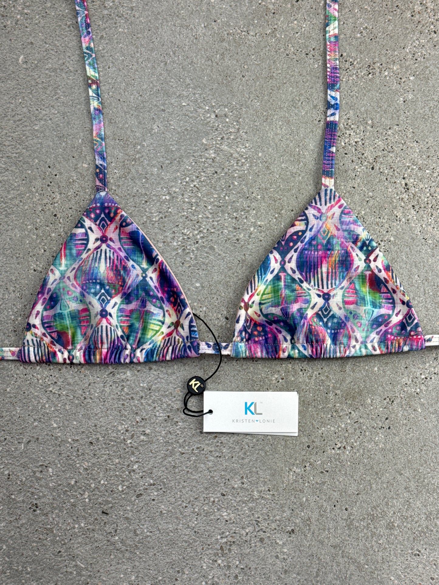 Rustic Aztec Bikini Top (Purple/Green)