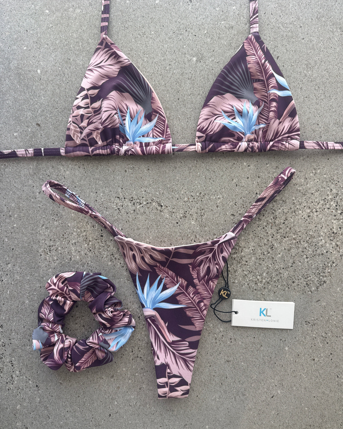 Birds of Paradise (Chocolate/Mauve) Bikini Top