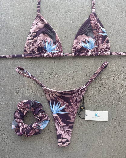 Birds of Paradise (Chocolate/Mauve) Bikini Top
