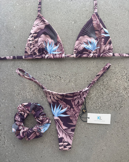 Birds of Paradise (Chocolate/Mauve) Bikini Top