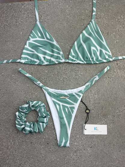 Wild Oasis (Green) Bikini Top