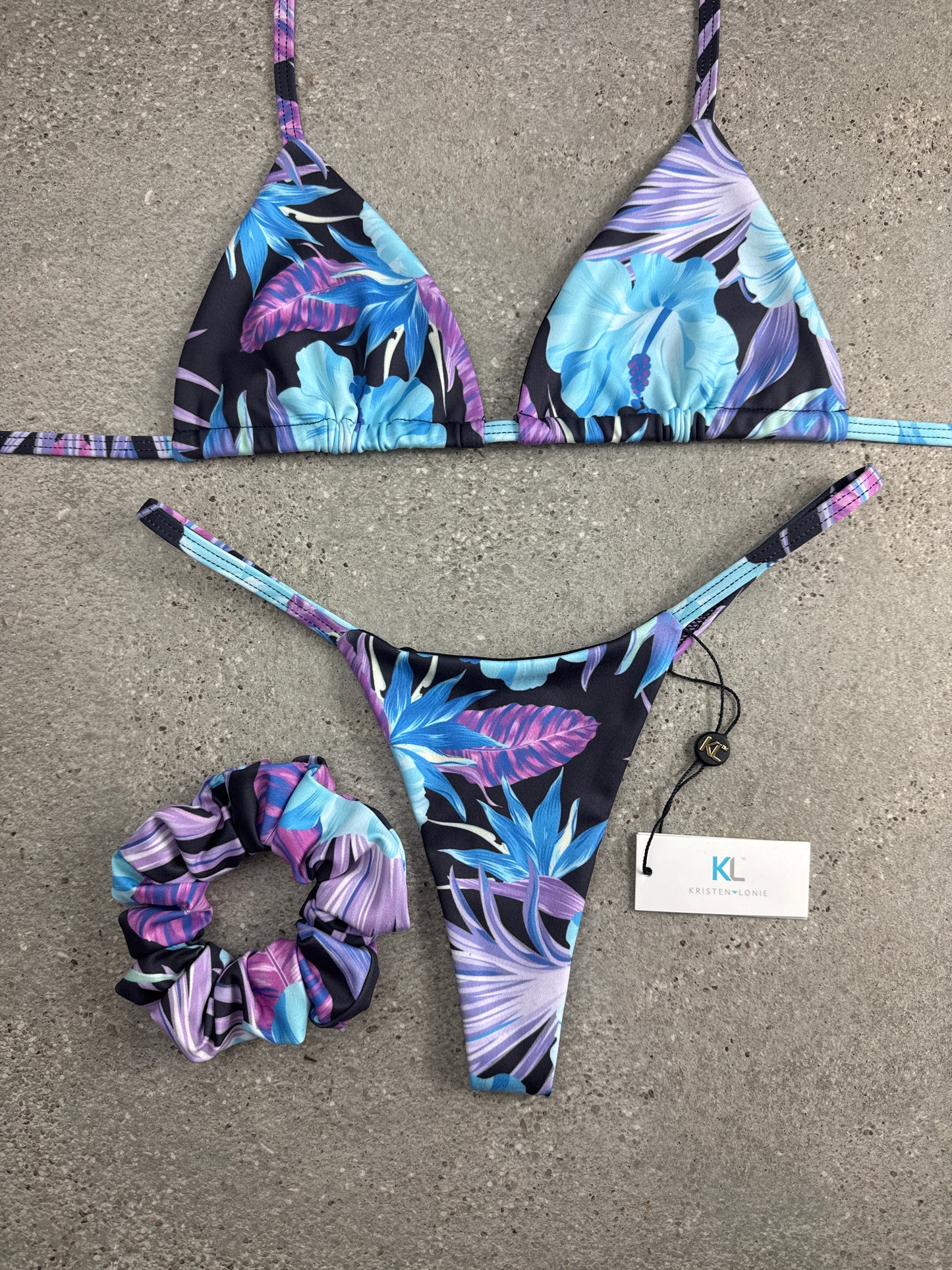 Birds of Paradise (Blue/Purple) Bikini Top
