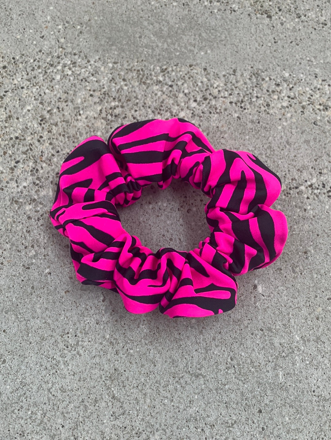 Pink Zebra Scrunchie