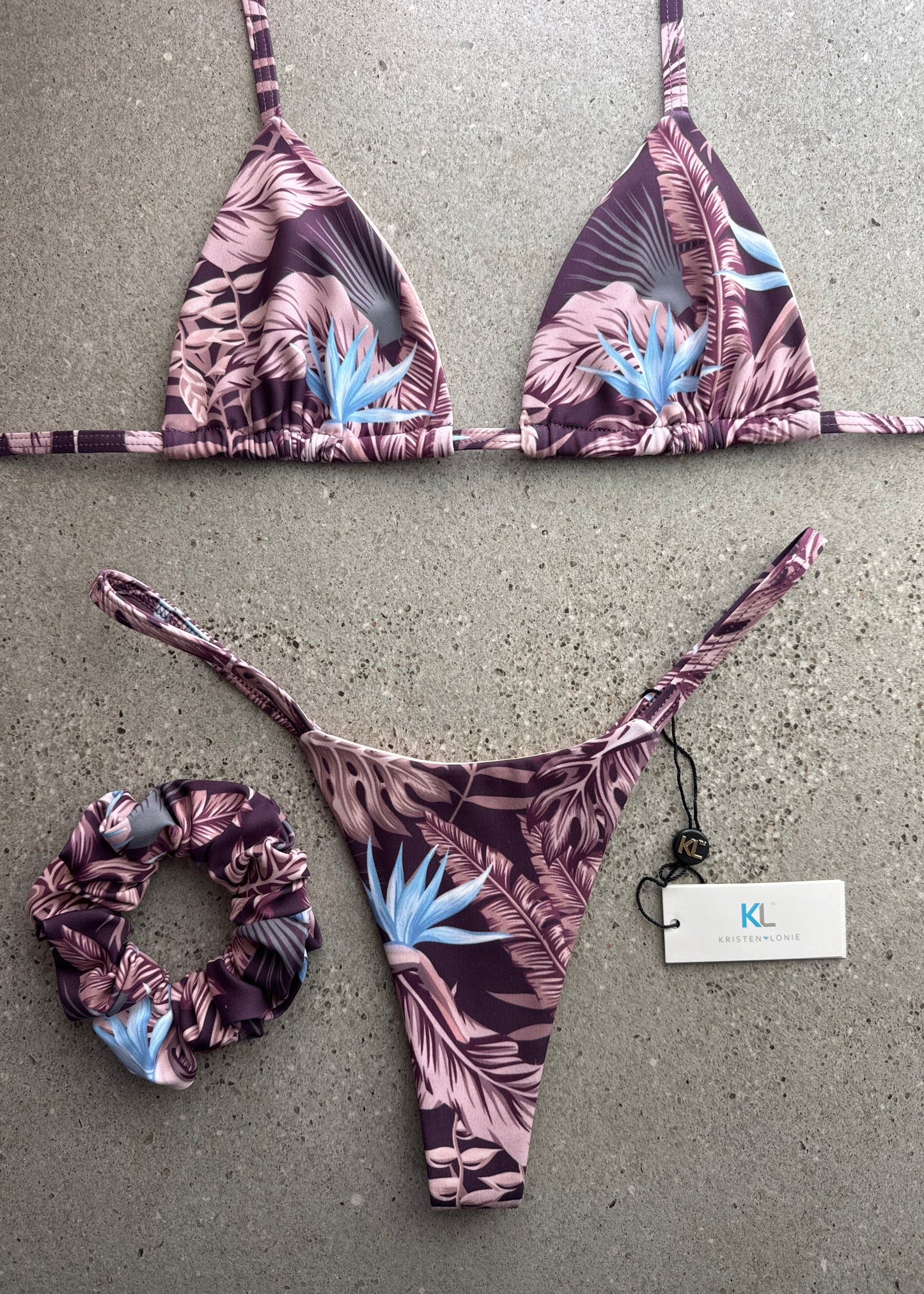 Birds of Paradise (Chocolate/Mauve) Bikini Top