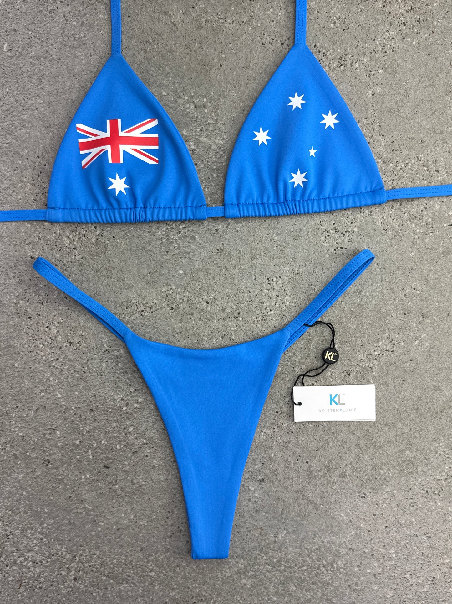 Australian Flag Bikini Top (Sky Blue)