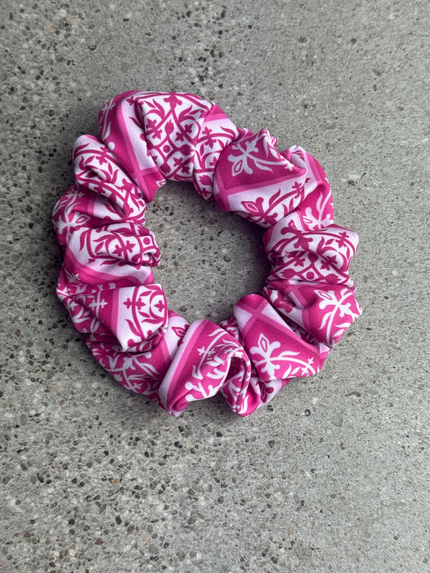 Bandana (Pink ) Hair Scrunchie