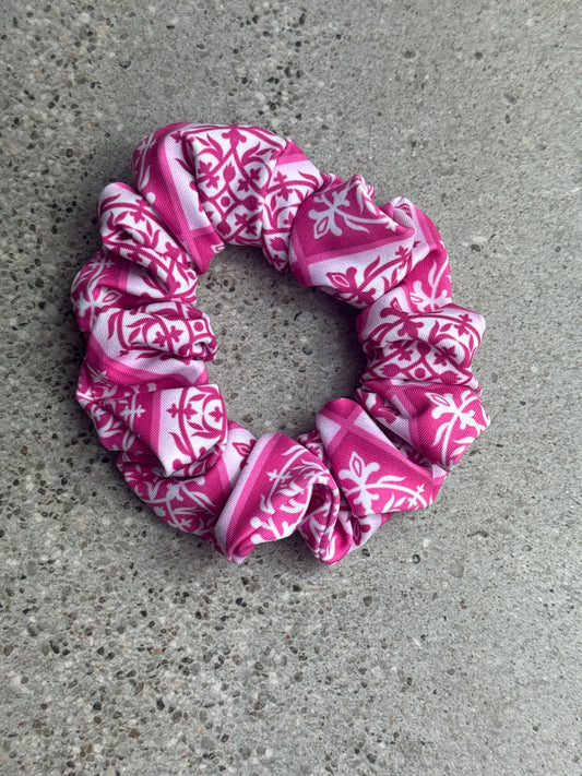 Bandana (Pink ) Hair Scrunchie