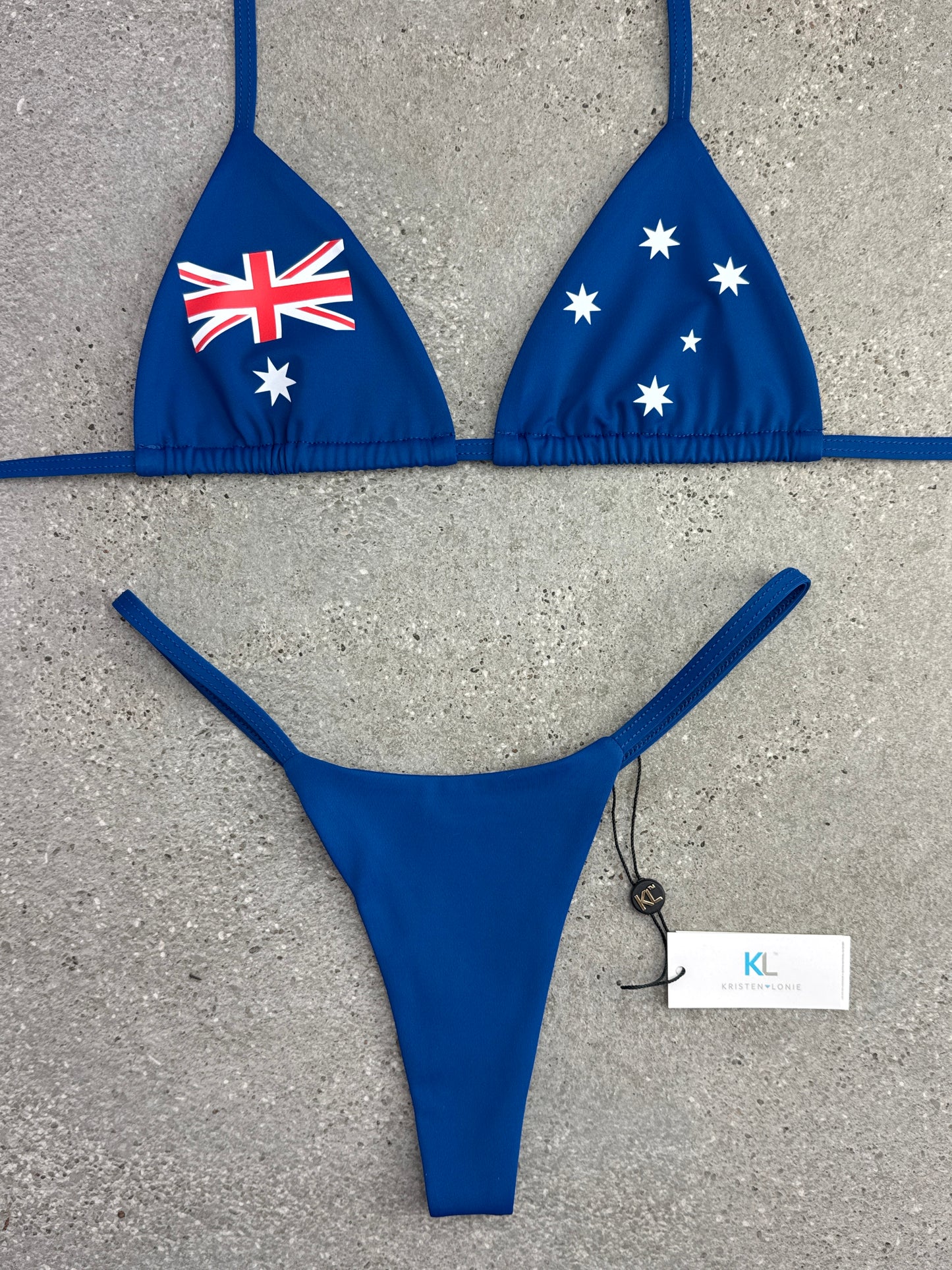 Australian Flag Bikini Top (Blue Lagoon)