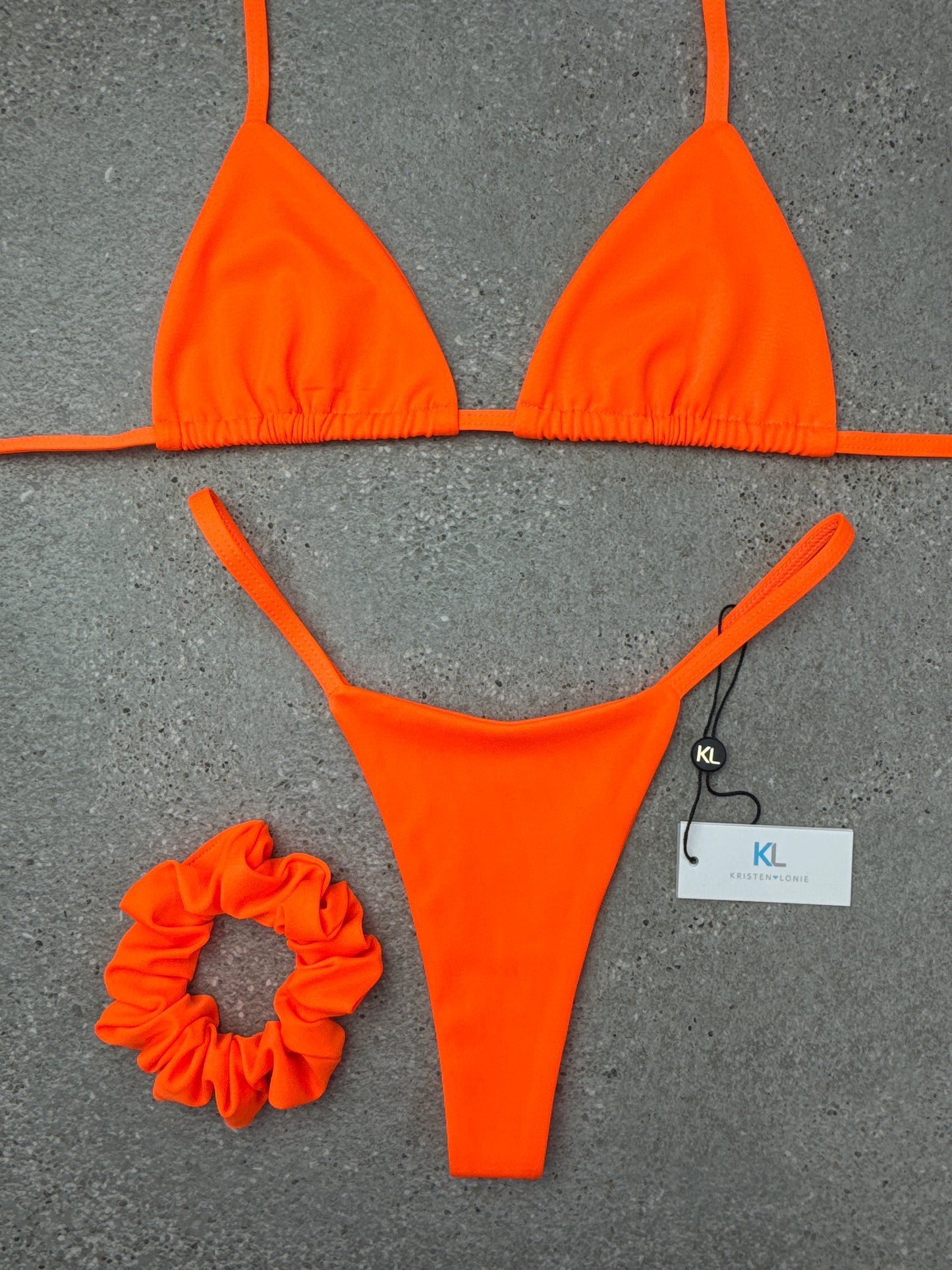 Neon Orange Bikini Top