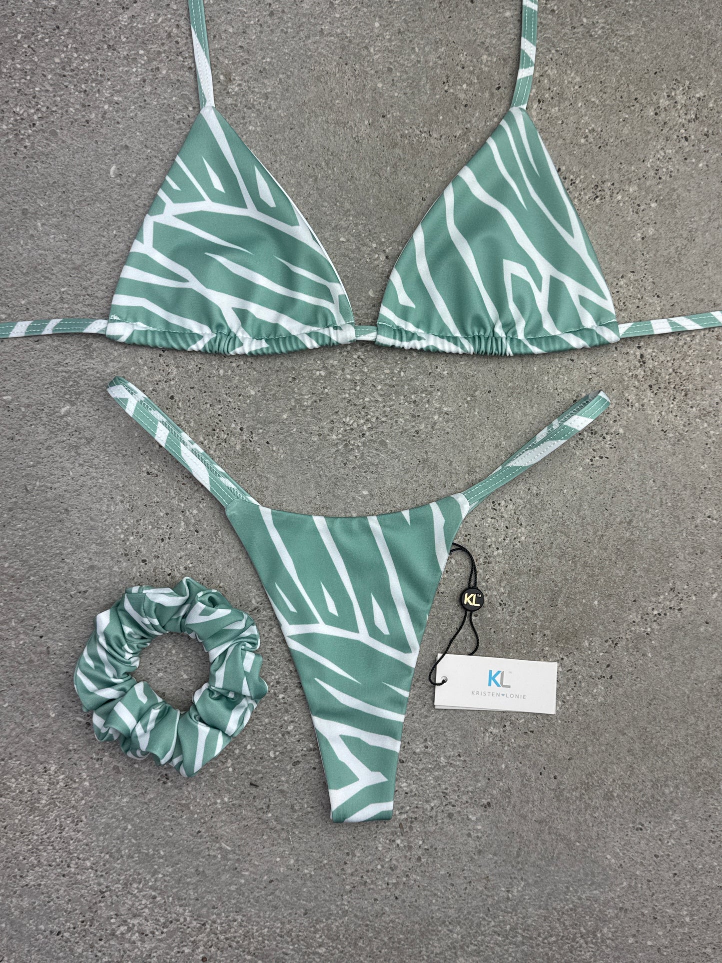 Wild Oasis (Green) Bikini Top