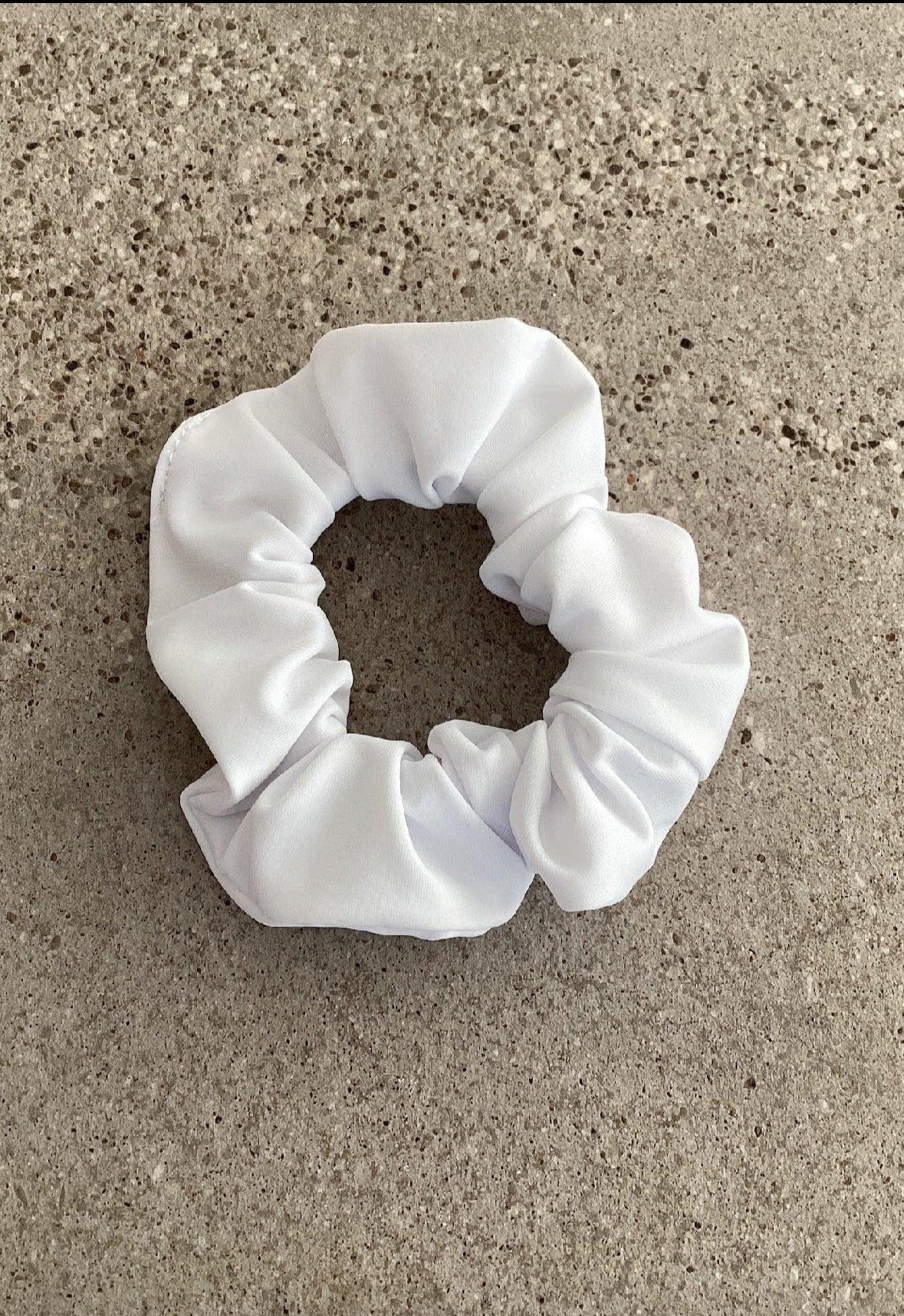 White Hair Scrunchie