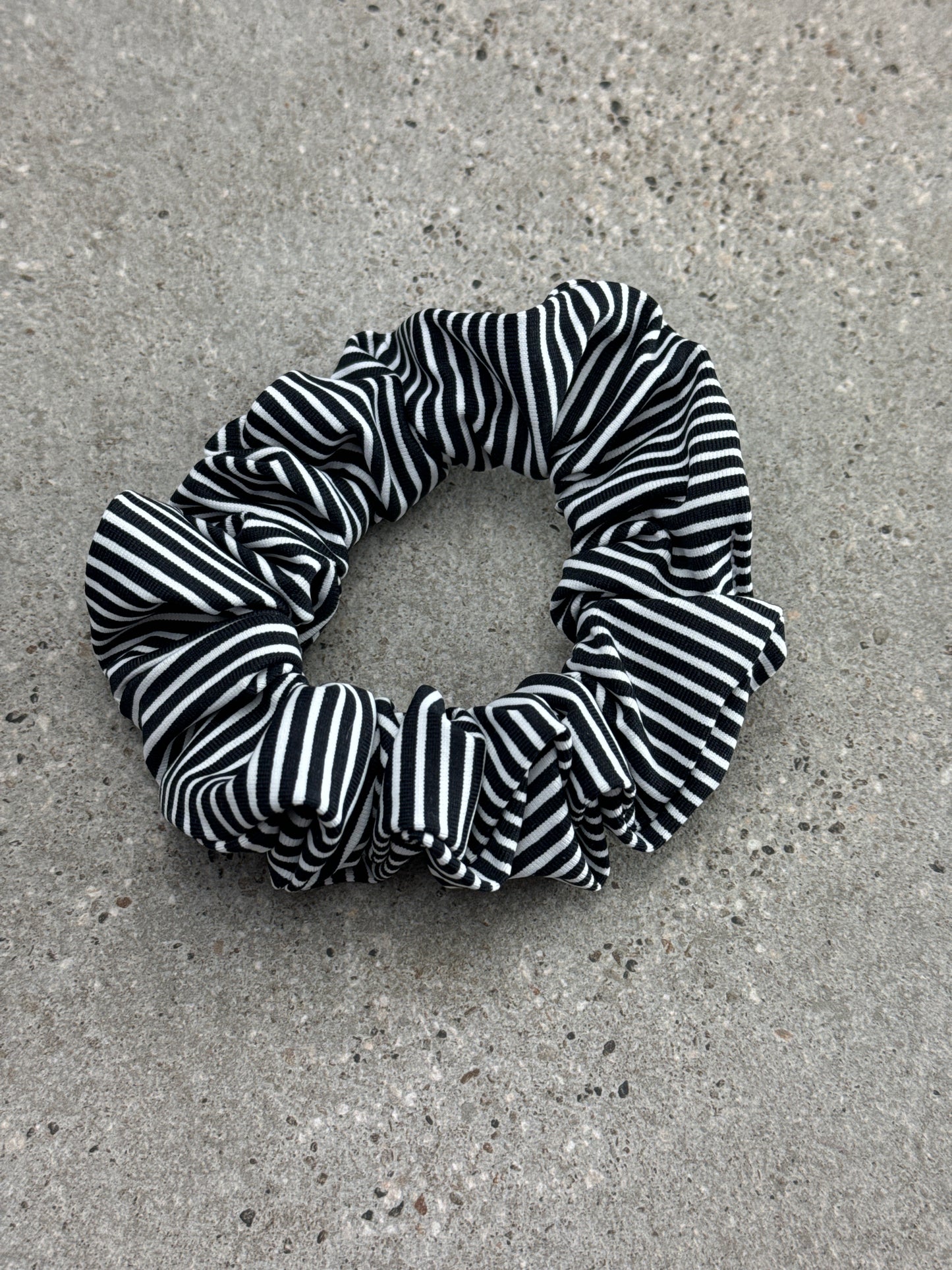 Mini Black Stripe Scrunchie