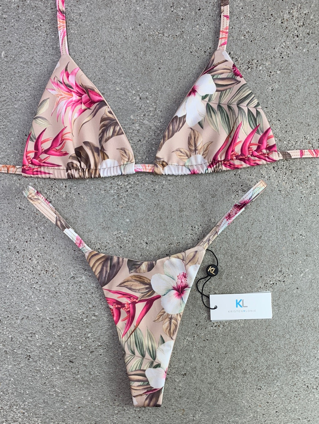 Hibiscus Island Bikini Top (Neutral)