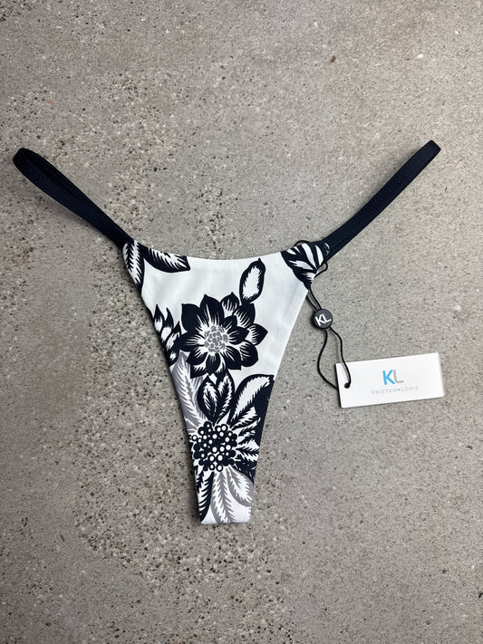 Black & Grey Floral Bikini Bottom