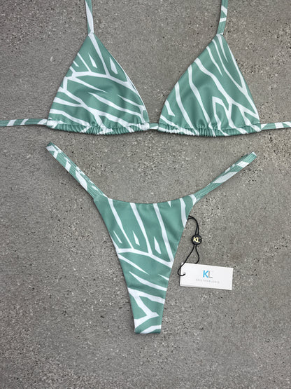 Wild Oasis (Green) Bikini Top