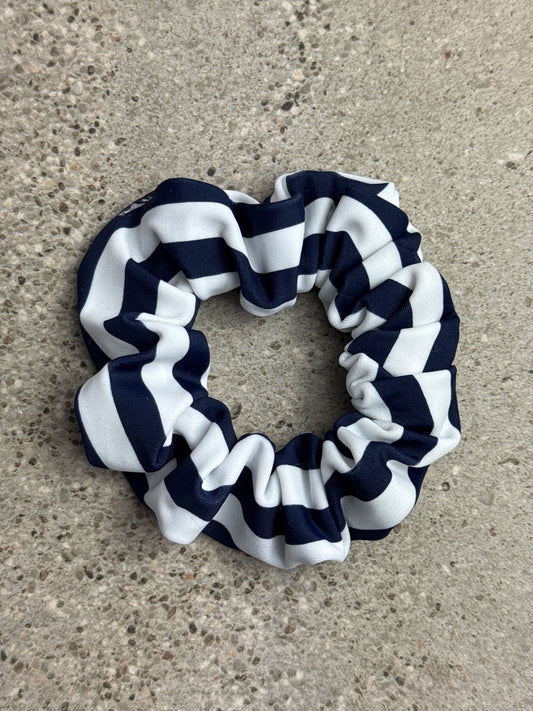 Navy & White Stripe Hair  Scrunchie